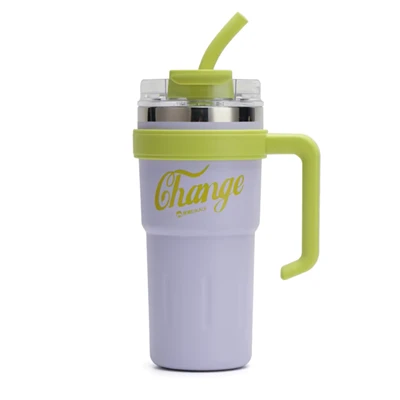 26oz Vakuumreise Doppelwand Edelstahl -Stahl -Becher -Tasse mit Griff und Stroh